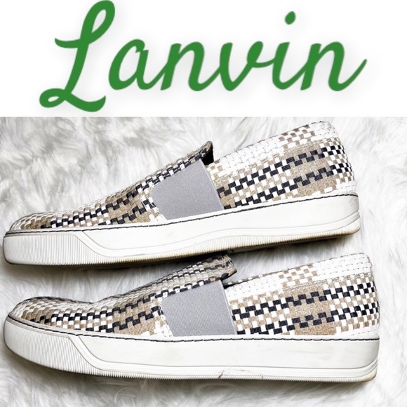 LANVIN Basket Weave Leather Slip On Loafer Sneaker, Size‎ 9 main image 5